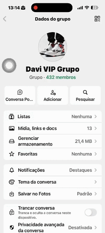 Print de conversa no WhatsApp sobre fornecedores
